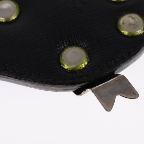 PRADA Key Ring Leather Black Auth ac3522 - Picture 3 of 14